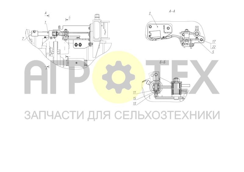 Чертеж Установка механизма переключения коробки передач (142.62.19.000)